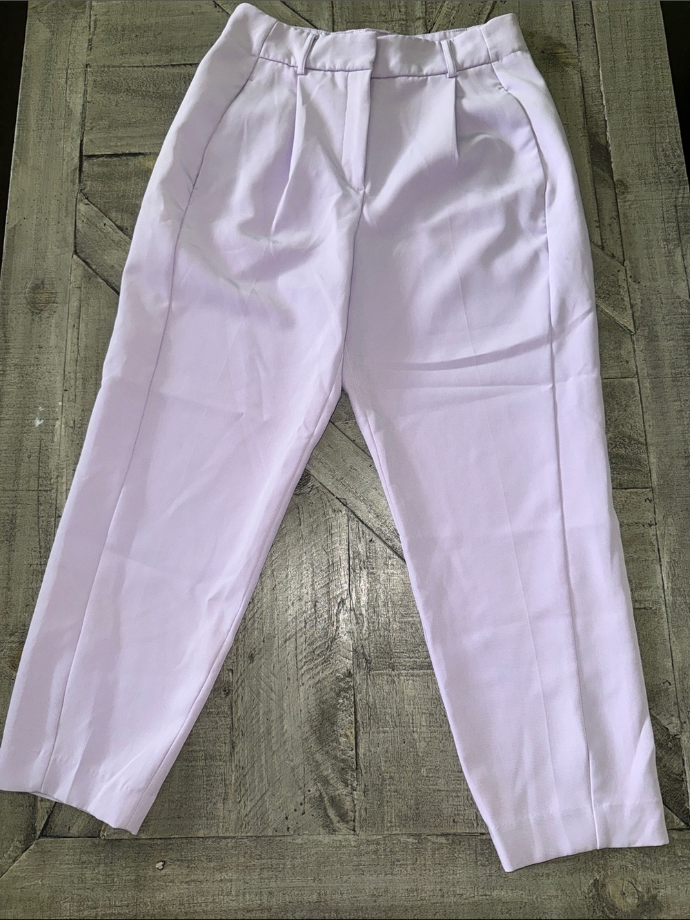 Express Lilac Cropped Tailored Pants
